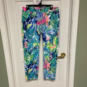 Lilly Pulitzer Kelly Ankle Pants MULTI PURRFECT 8